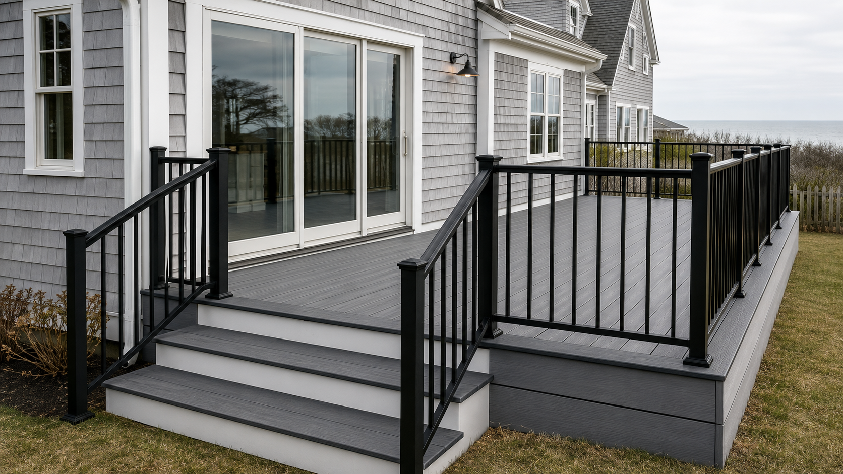 Composite deck installation at a Cape Cod home