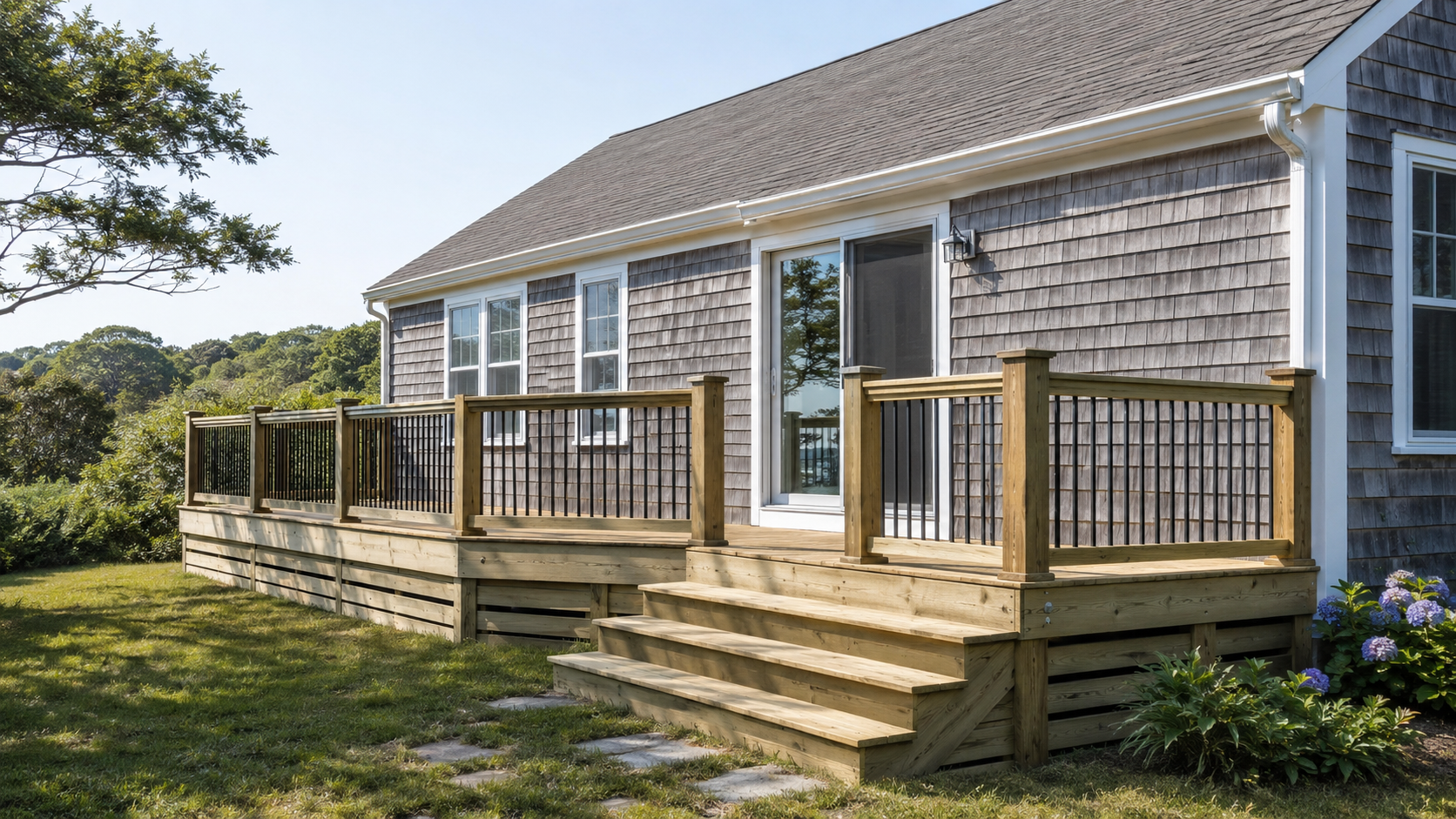 New deck built for a Cape Cod home
