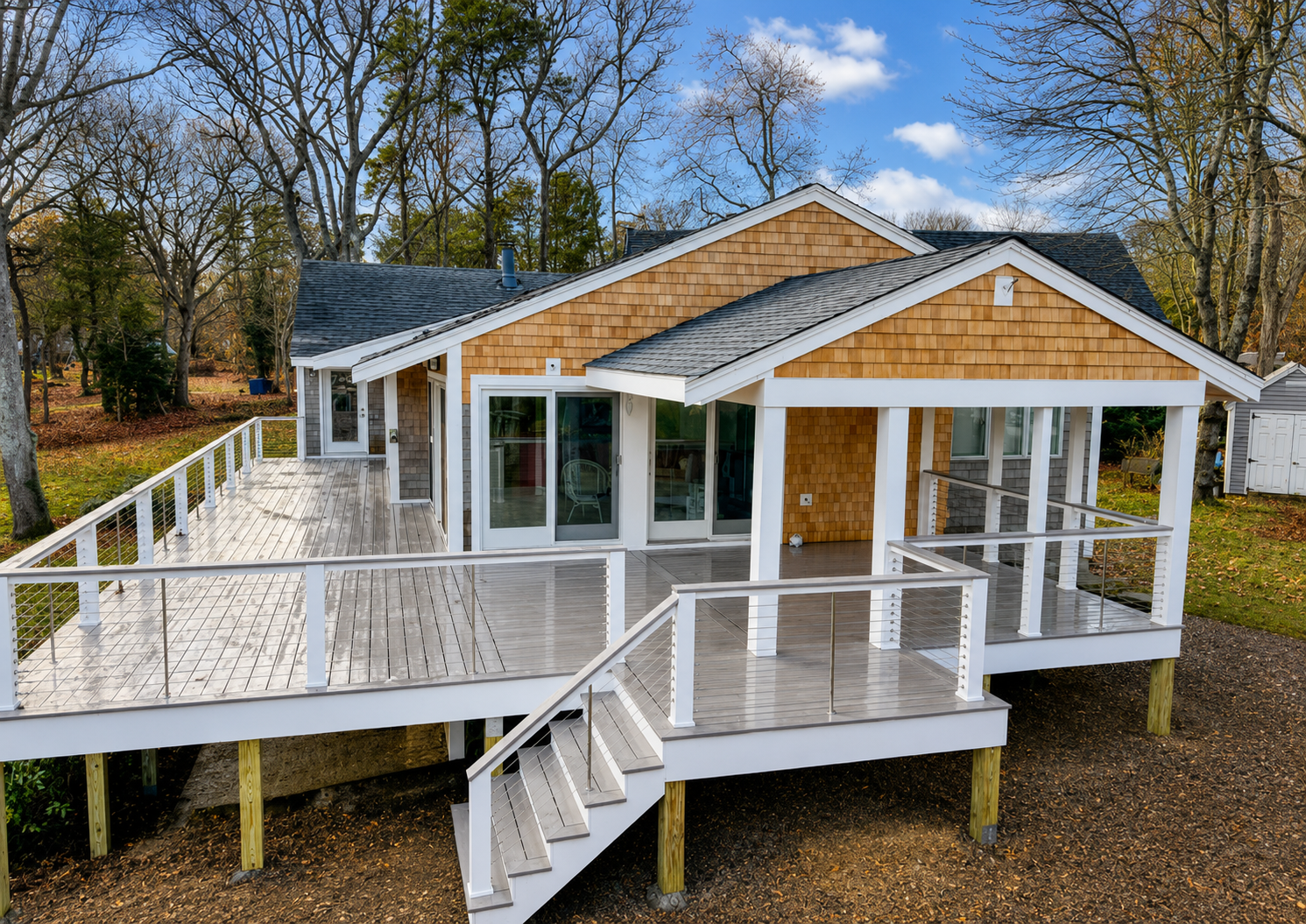 Coastal deck building project in Cape Cod MA