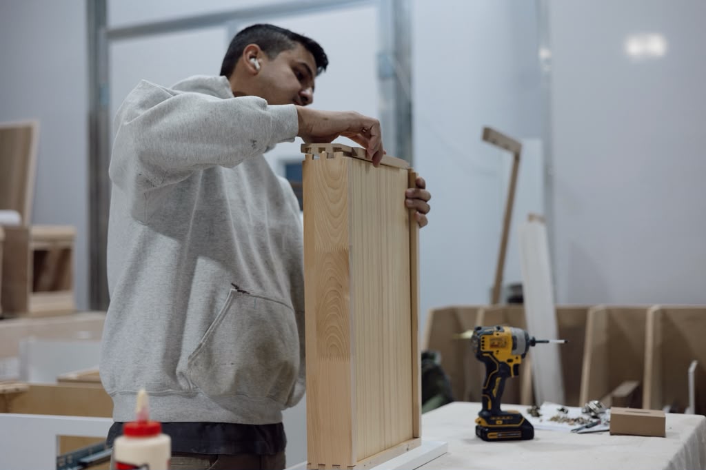 Custom wood furniture and millwork fabrication in the Hyannis shop