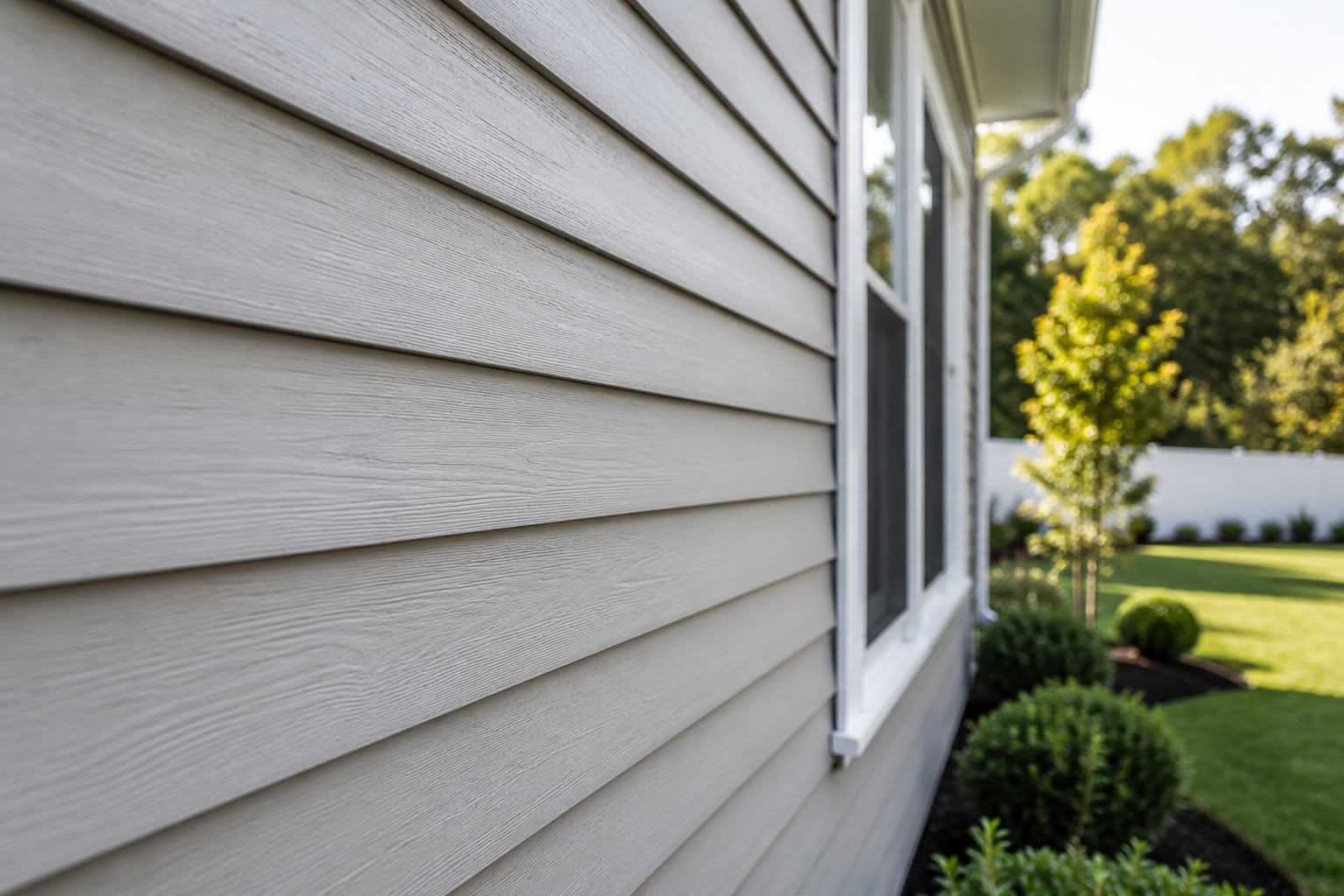 Siding contractor working on a Cape Cod home