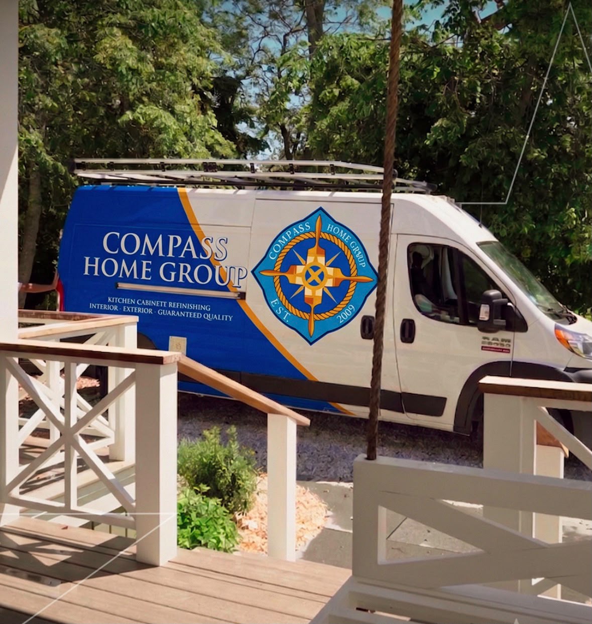 Compass Home Group work van serving homeowners across Cape Cod from Hyannis Massachusetts