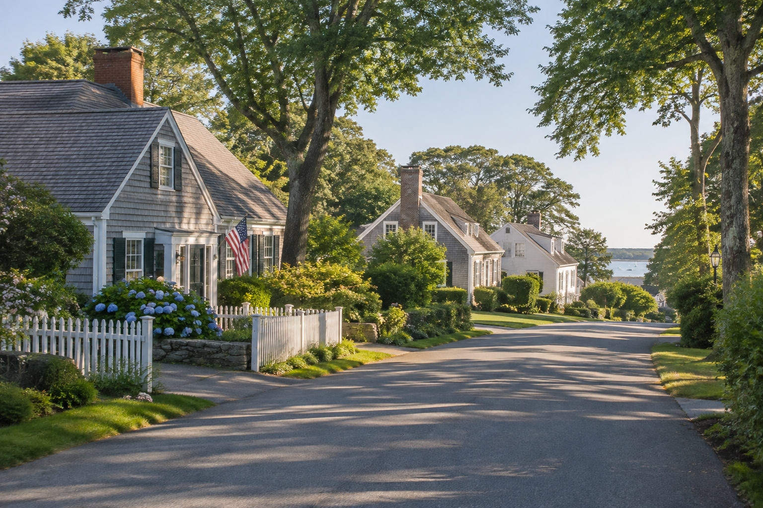 Traditional Cape Cod homes in a Barnstable neighborhood